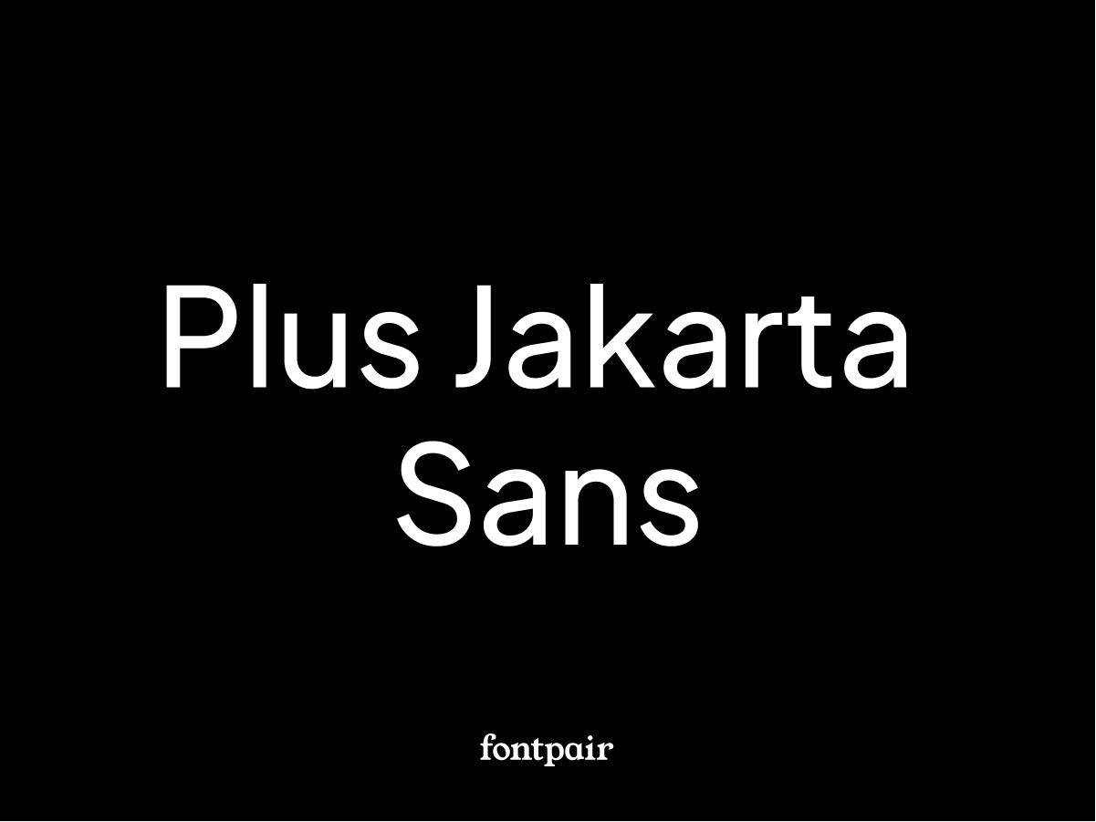 Beispiel einer Plus Jakarta Sans-Schriftart #1